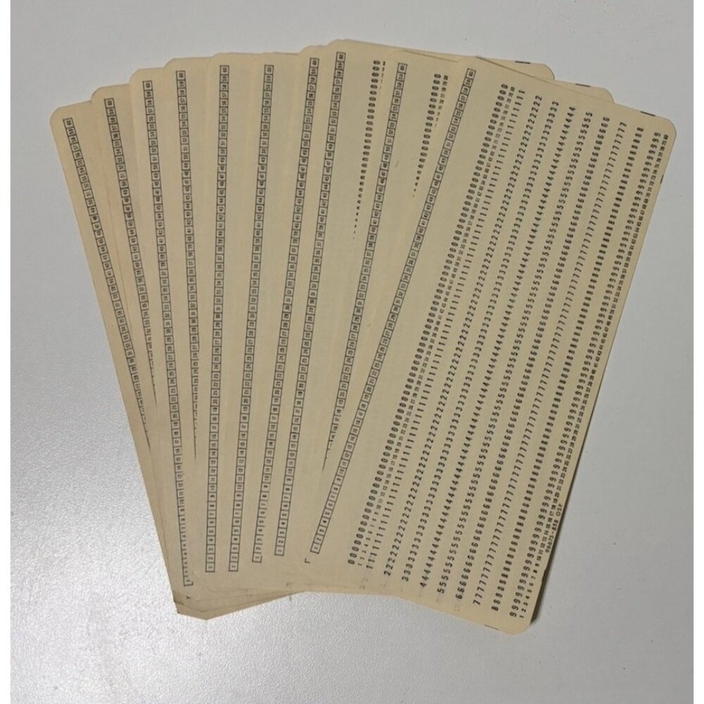 Vintage Computer Hollerith IBM Punch Card Lot of 10 NEW old Stock NOS OSP